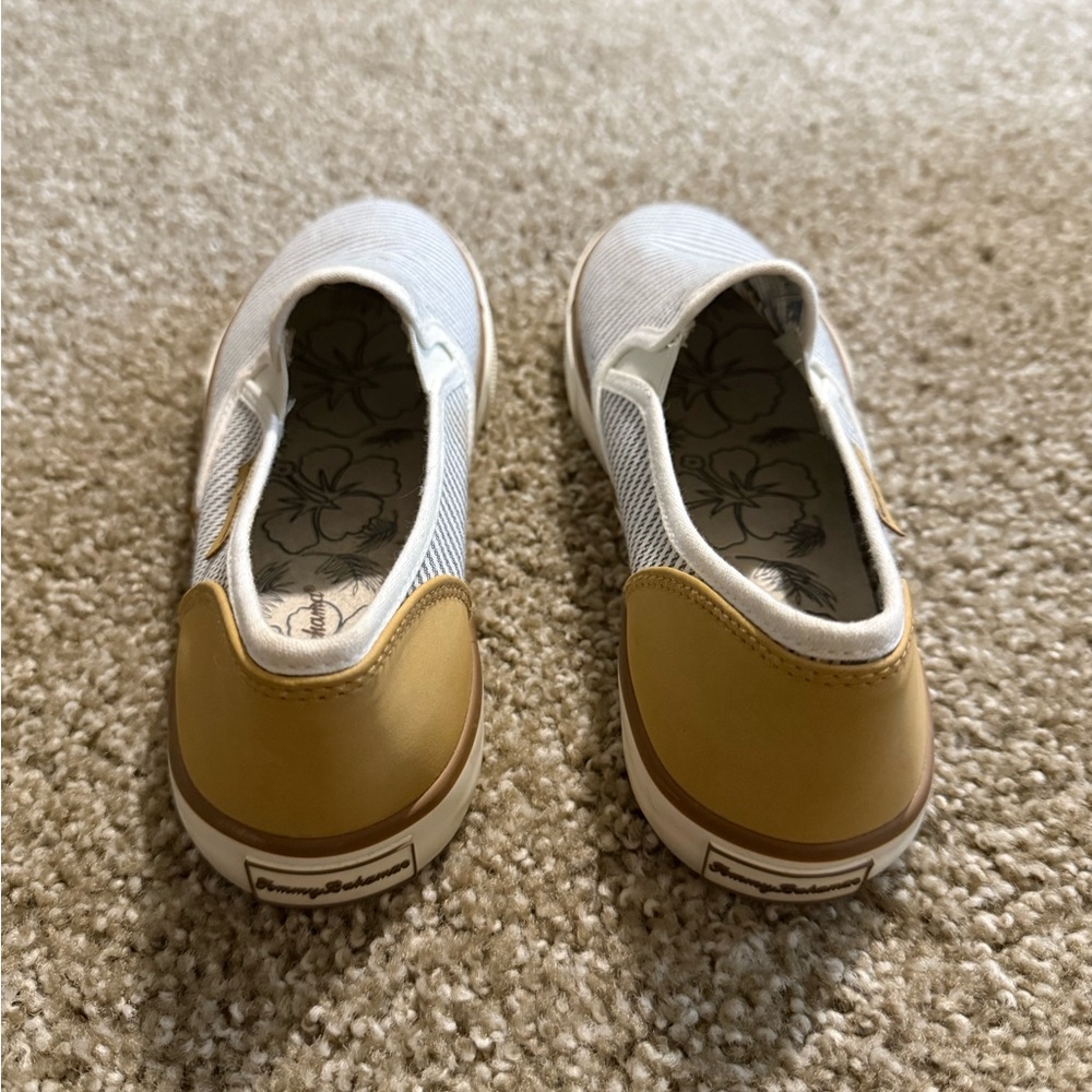 Tommy Bahama Blue and White Striped Casual Slip-Ons - Picture 3 of 5